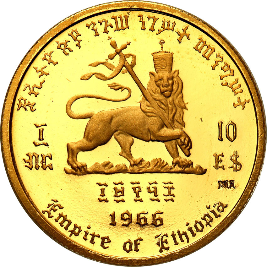 Etiopia Haile Selassie 10 dolarów 1966 st.L